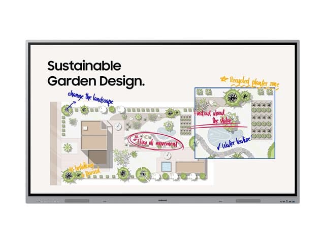 SAMSUNG - Interactive Display WE75FX WEFX Series - 75" LED-backlit LCD display - 4K - for education / business