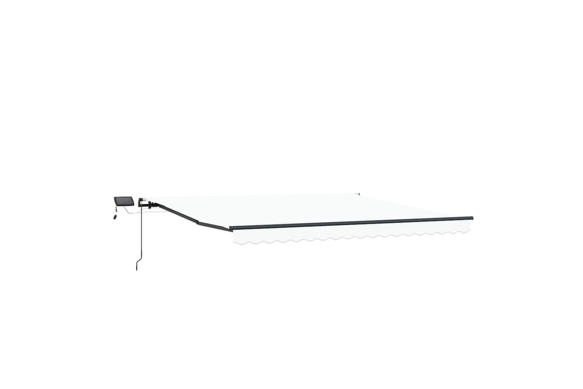 Vidaxl Retractable Awning Manual White 450 X 300 Cm Fabric
