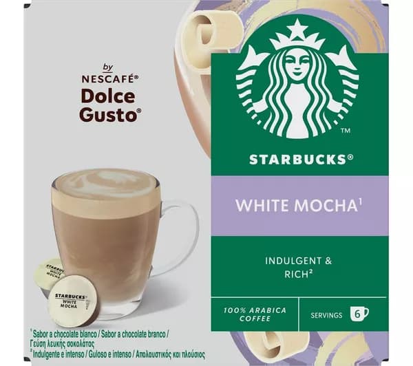 STARBUCKS Nescafé Dolce Gusto White Mocha Coffee Pods - 6 Servings