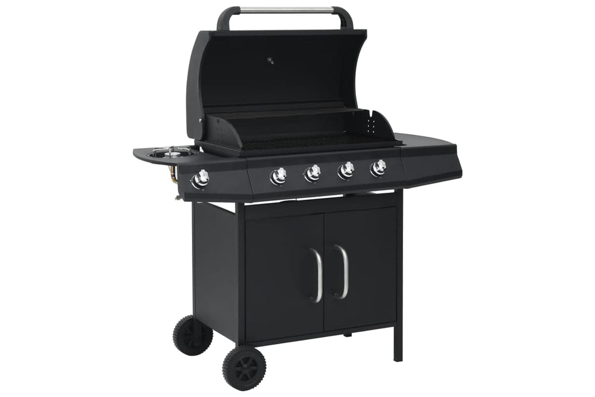 Vidaxl 310105 Gas Barbecue Grill 4+1 Cooking Zone Black Steel