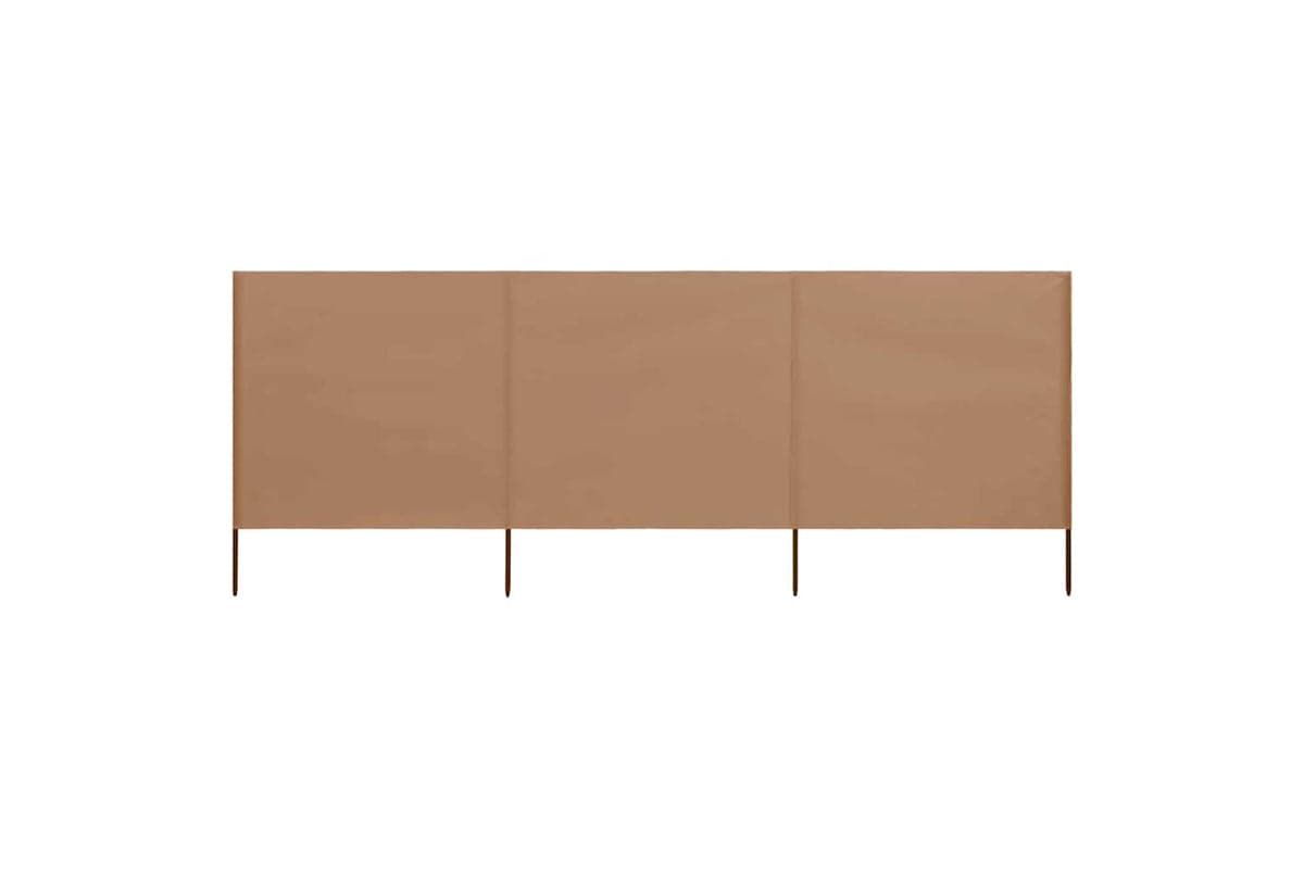 vidaXL 47143 3-panel Wind Screen Fabric 400x80cm Taupe