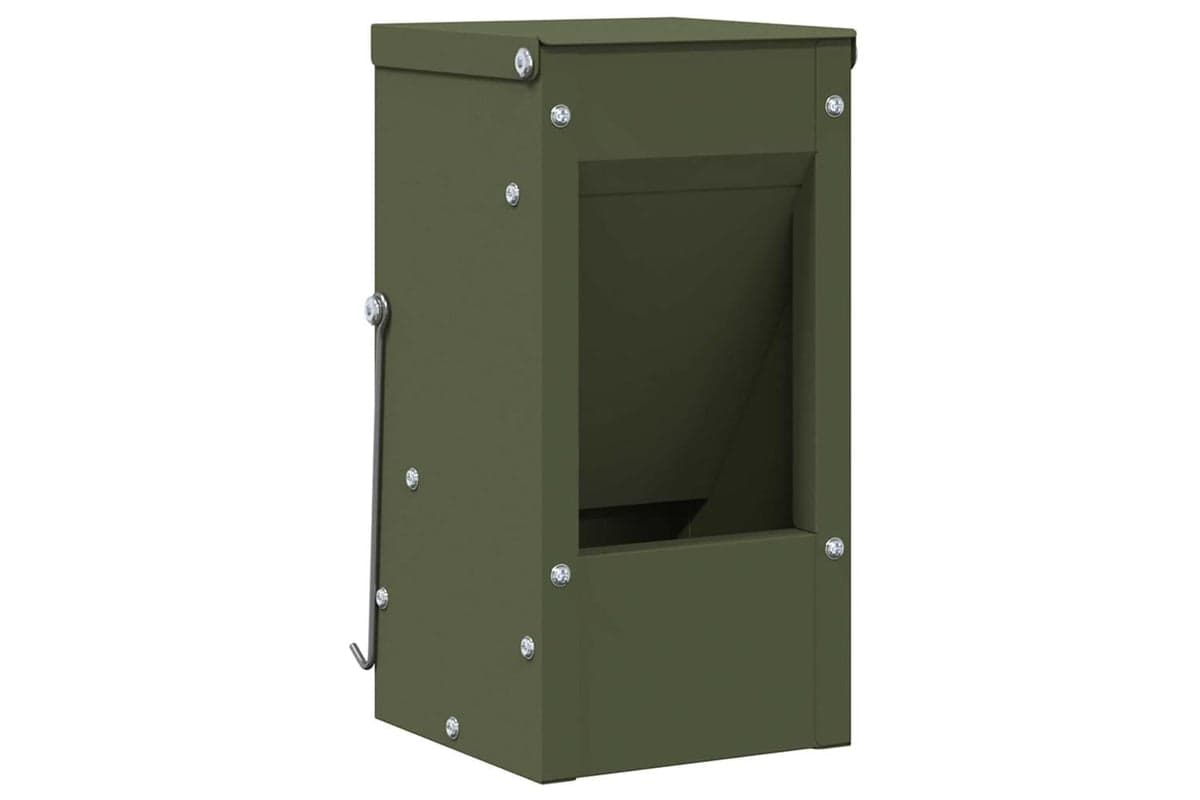 Vidaxl Rabbit Feeder Olive Green 125 X 125 X 25 Cm Cold-rolled Steel