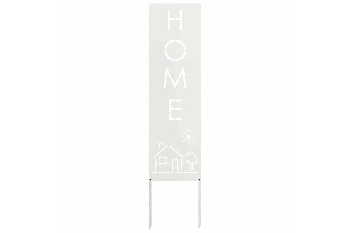 Garden Privacy Screen White 32 X140cm Cold-rolled Steel