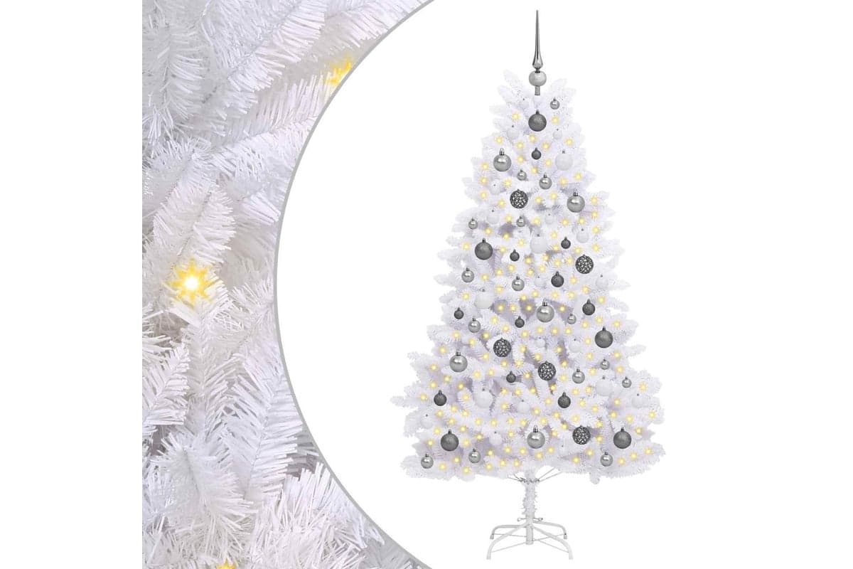 Vidaxl Artificial Christmas Tree 180 Cm Pvc And Steel White