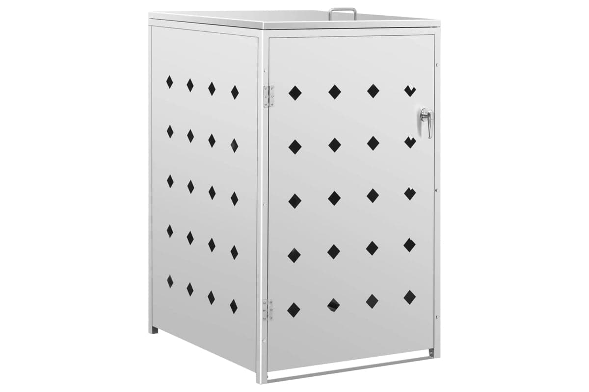 Vidaxl 145379 Single Wheelie Bin Shed 240 L Stainless Steel