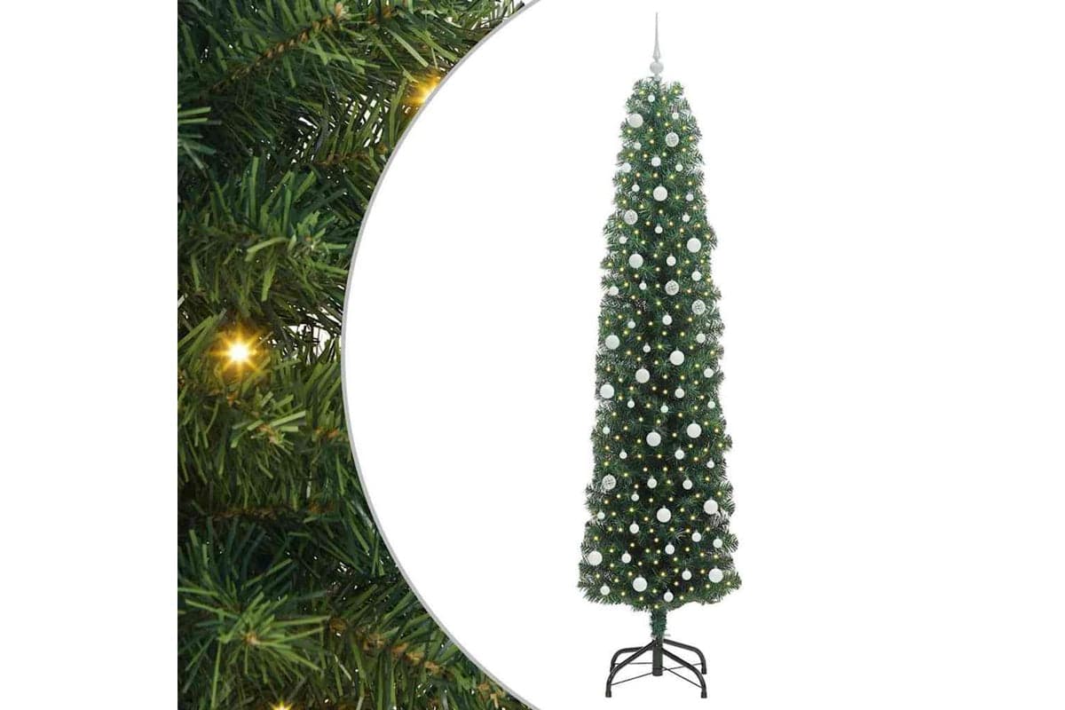 Vidaxl Artificial Christmas Tree With 300 Leds With Stand Green 240 Cm