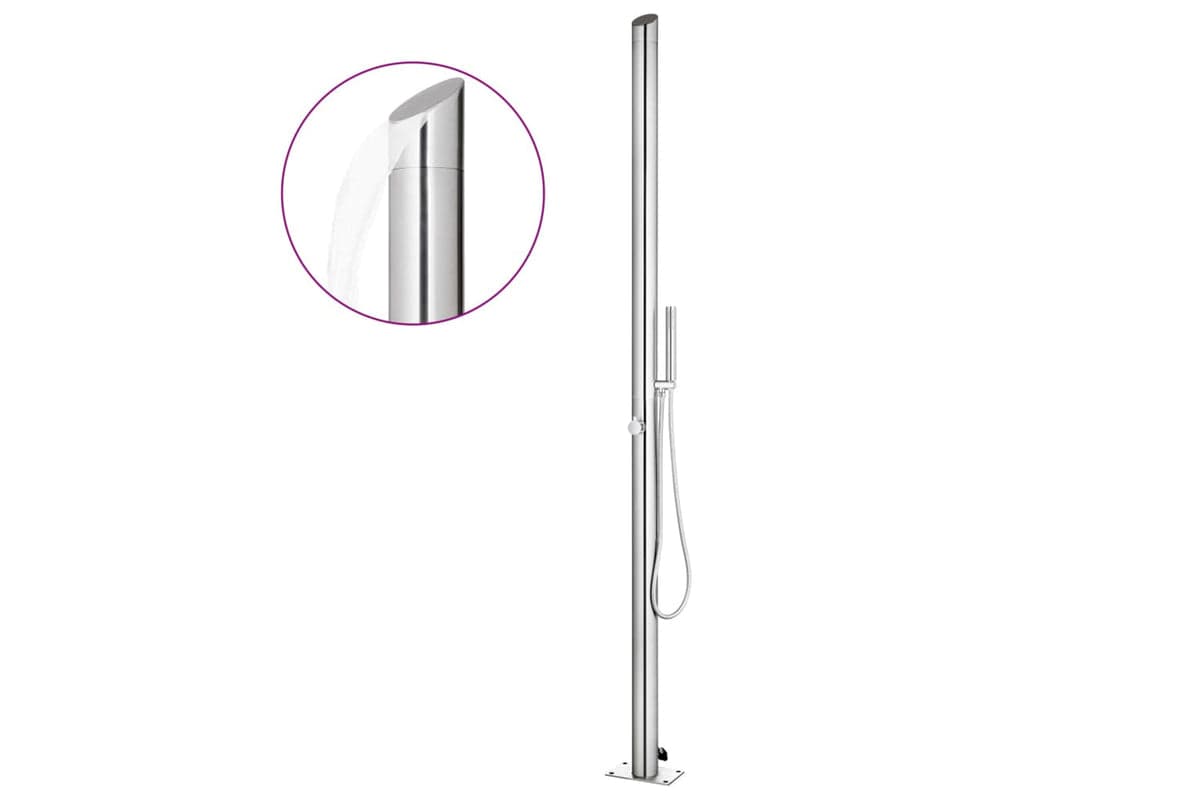 vidaXL 315942 Garden Shower 220cm Stainless Steel