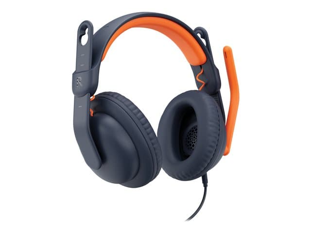 LOGITECH - Zone Learn Over-Ear Wired Headset for Learners, 3.5mm AUX - headphones with mic - 3.5 mm jack