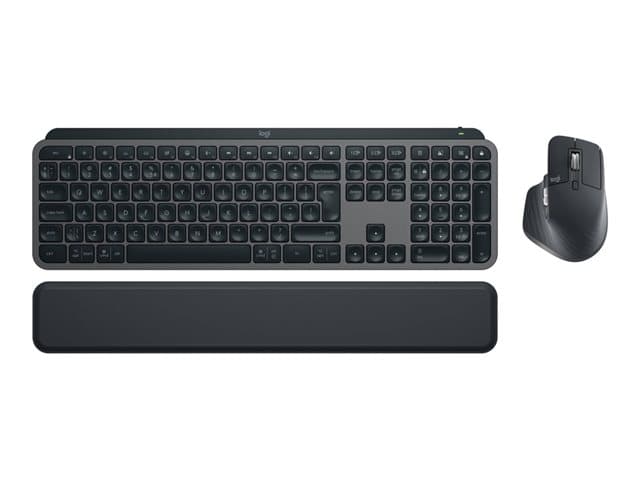 LOGITECH - MX Keys S Combo - keyboard and mouse set - QWERTY - Portuguese - graphite - with Palm Rest Input Device