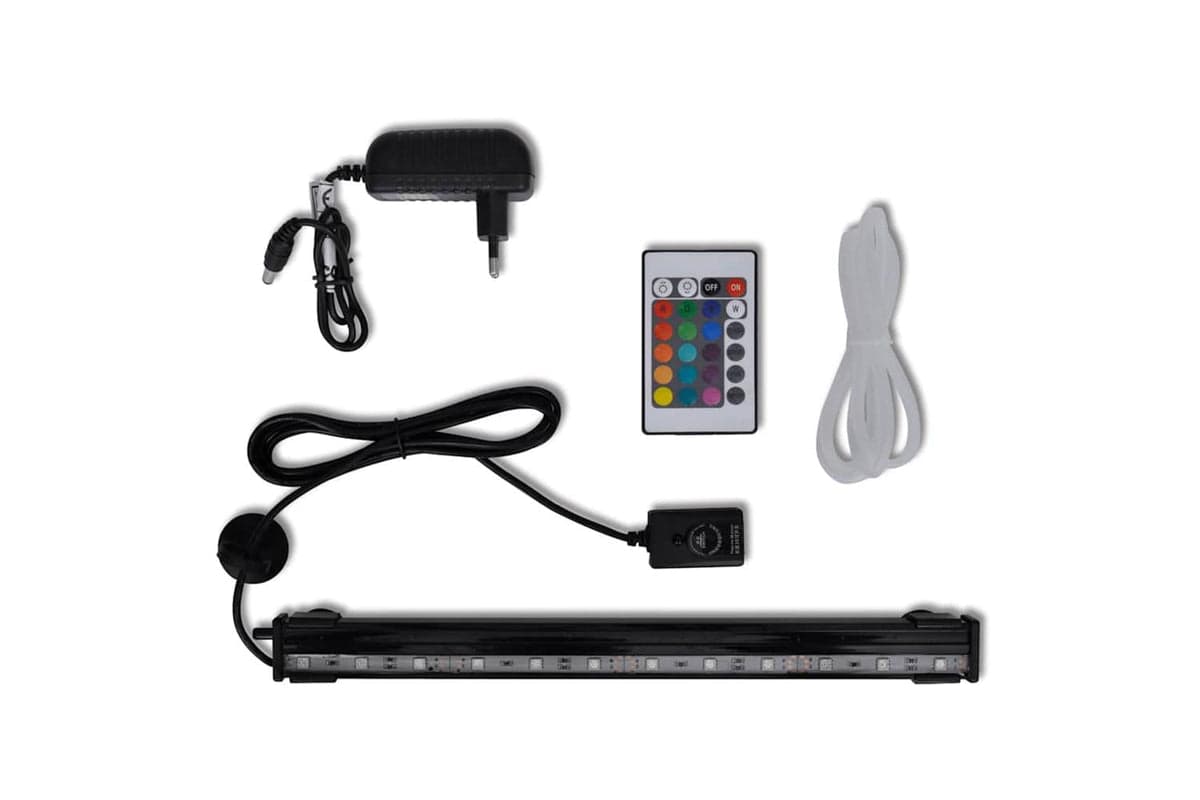 Vidaxl Led Submersible Aquarium Bubble Lamp Rgb 32 Cm
