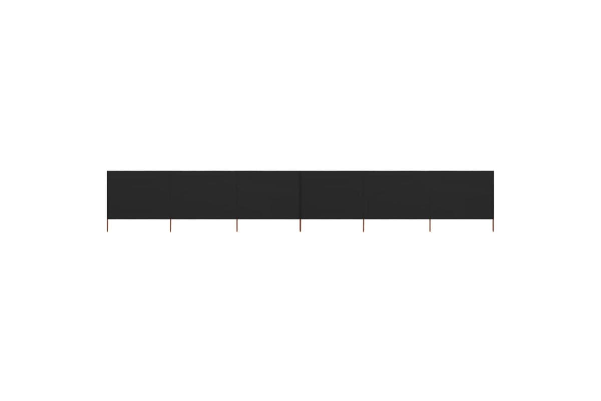 vidaXL 47178 6-panel Wind Screen Fabric 800x120cm Black