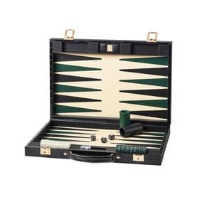 17inch Croc-Embossed Backgammon Set