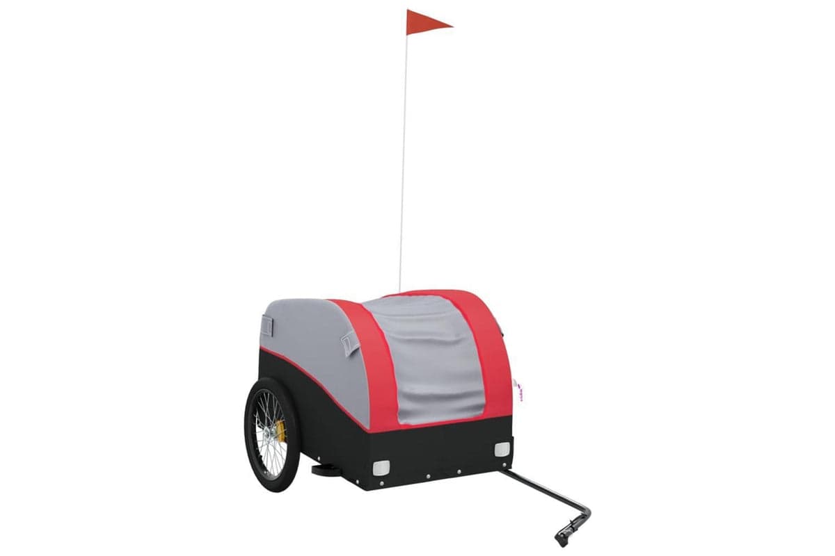 Vidaxl Bike Trailer Black And Red 45 Kg Iron