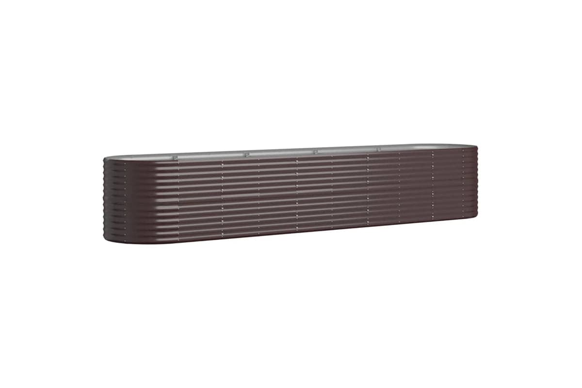 vidaXL 318965 Garden Raised Bed Powder-coated Steel 368x80x68cm Brown