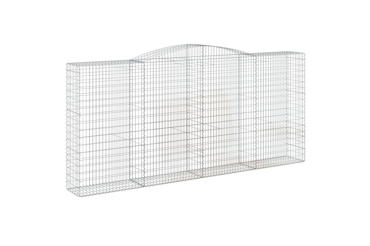 vidaXL 153539 Arched Gabion Basket 400x50x180/200cm Galvanised Iron