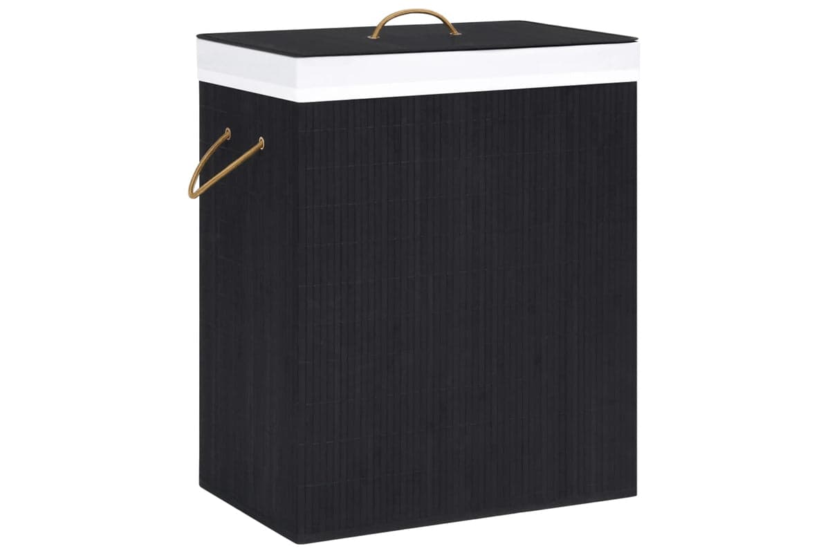 Vidaxl 320746 Bamboo Laundry Basket Black 100 L