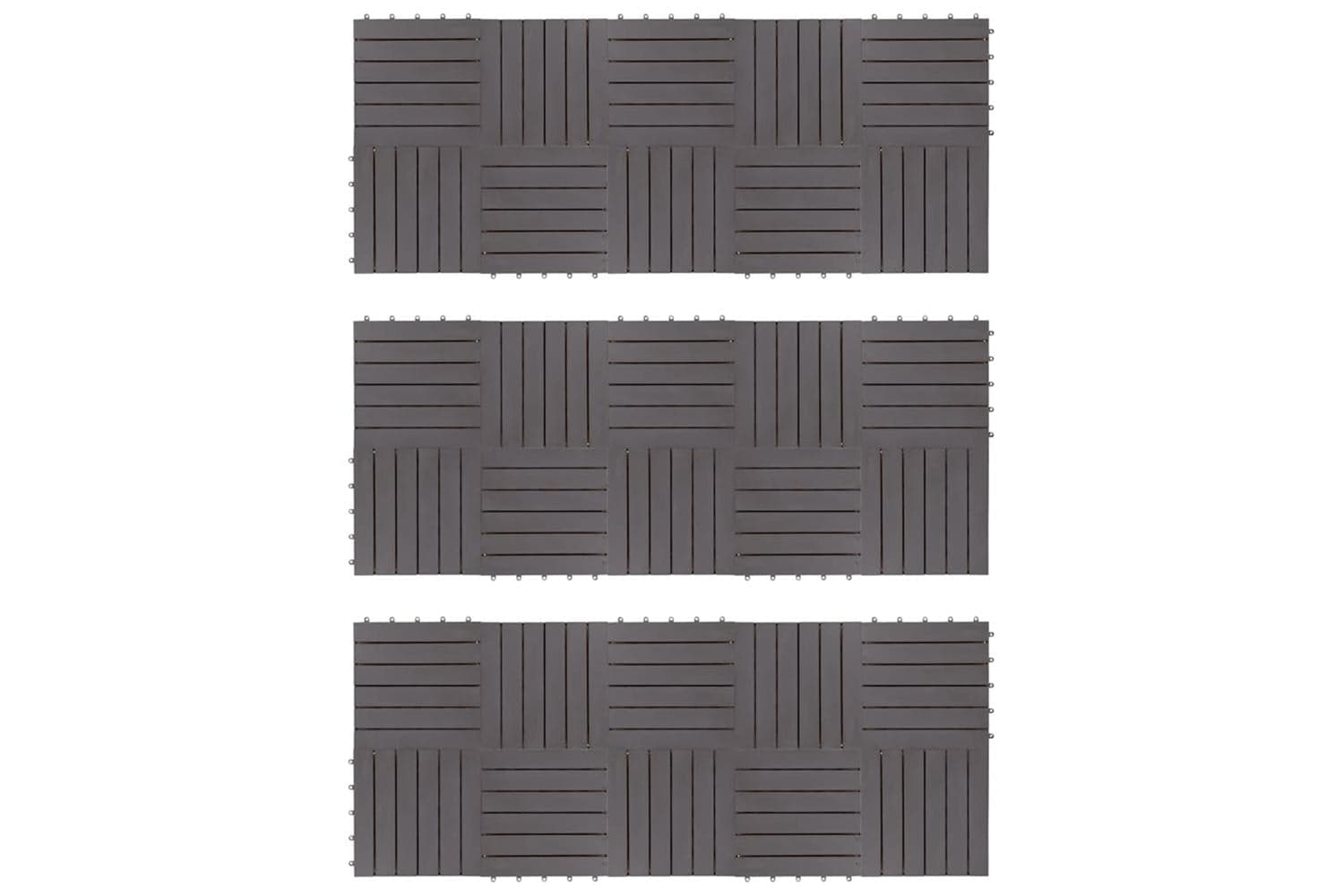 vidaXL 3054433 Decking Tiles 30 Pcs Grey Wash 30x30cm Solid