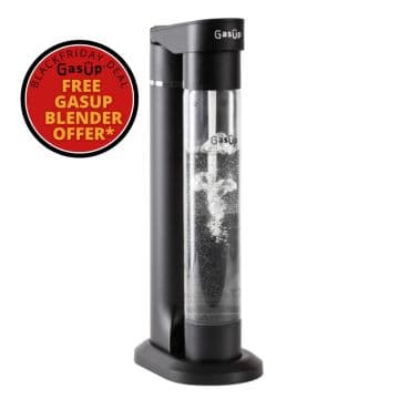 GasUP 4170603, Pikka & Quokka, 2 Bottles 500ml & 300ml, Sodamaker Replacement Bottles Black