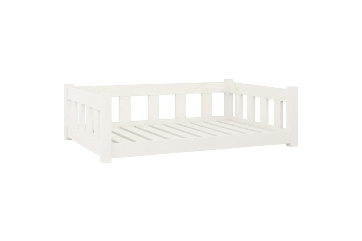 Dog Bed White 955x655x28 Cm Solid Wood Pine