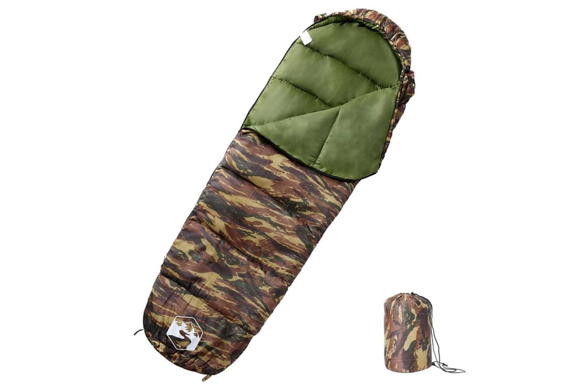Vidaxl Mummy Sleeping Bag For Adults Camping 3 Seasons
