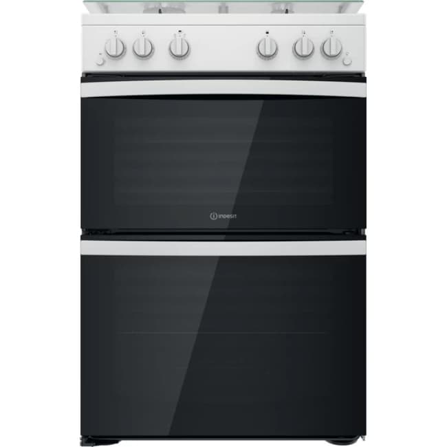 Indesit 60cm Freestanding Gas Cooker with 4 Burner Hob - White | ID67G0MCW/UK