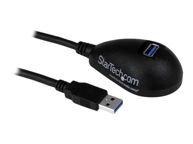 STARTECH.COM - StarTech 5ft SuperSpeed USB 3.0 Extension Cable for Desktop - STP - USB-A Male to USB-A Female Cable for Computer - Black (USB3SEXT5DKB) - USB extension cable - USB Type A to USB Type A - 1.5 m