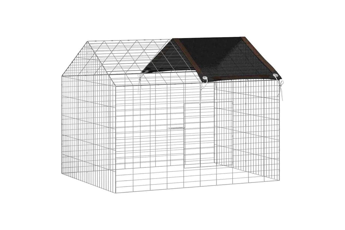 Vidaxl Rabbit Cage Silver 100 X 78 X 78 Cm Galvanised Steel