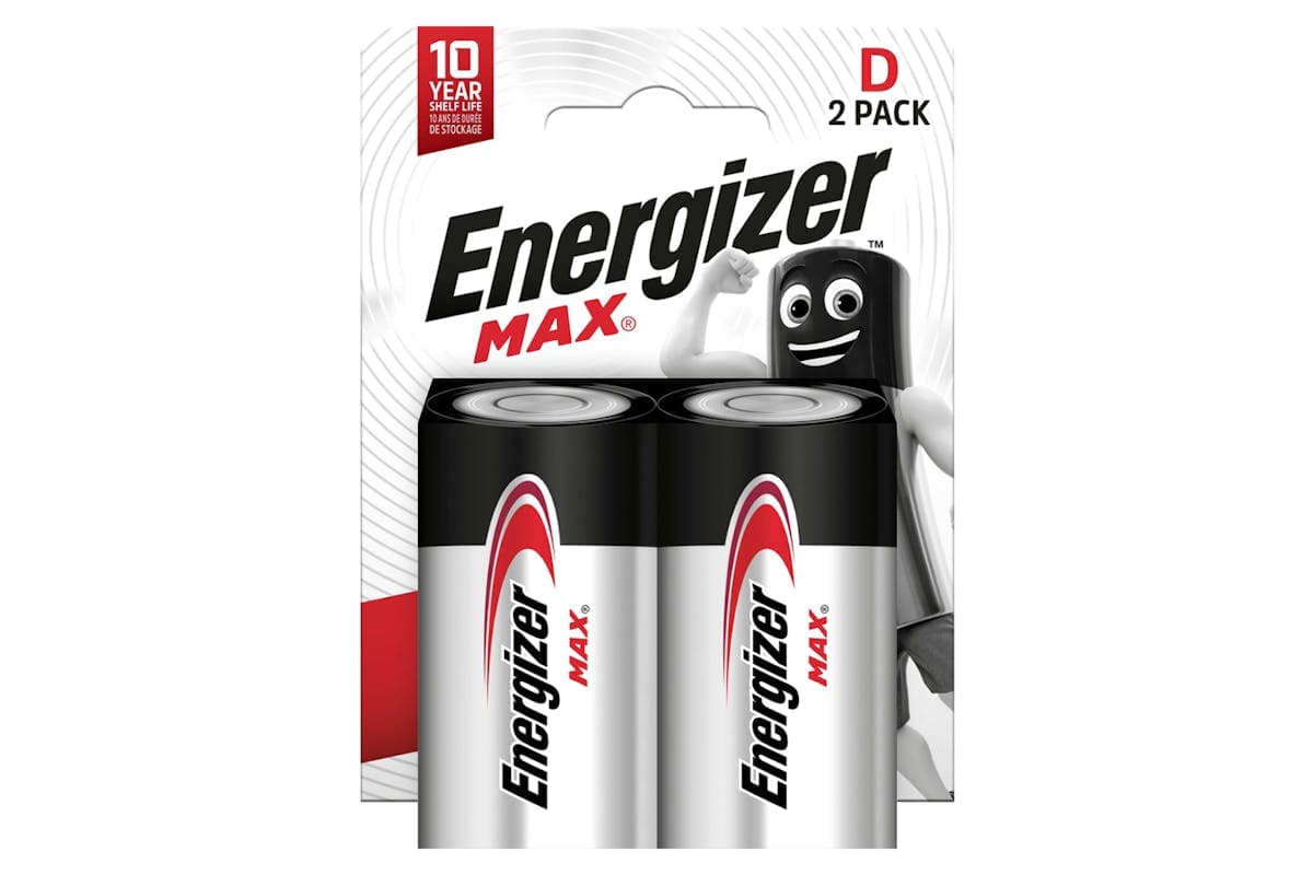 Energizer Max D Alkaline Batteries | 2 Pack