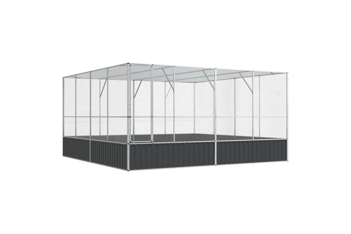 Aviary Silver 418x414x212 Cm Steel