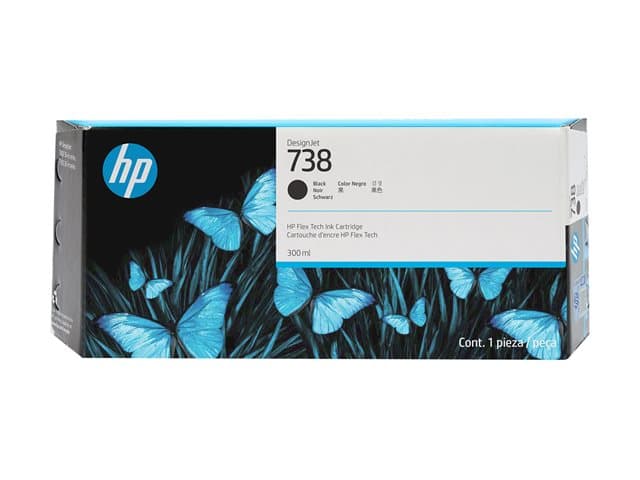 HP - 738 - black - original - DesignJet - ink cartridge