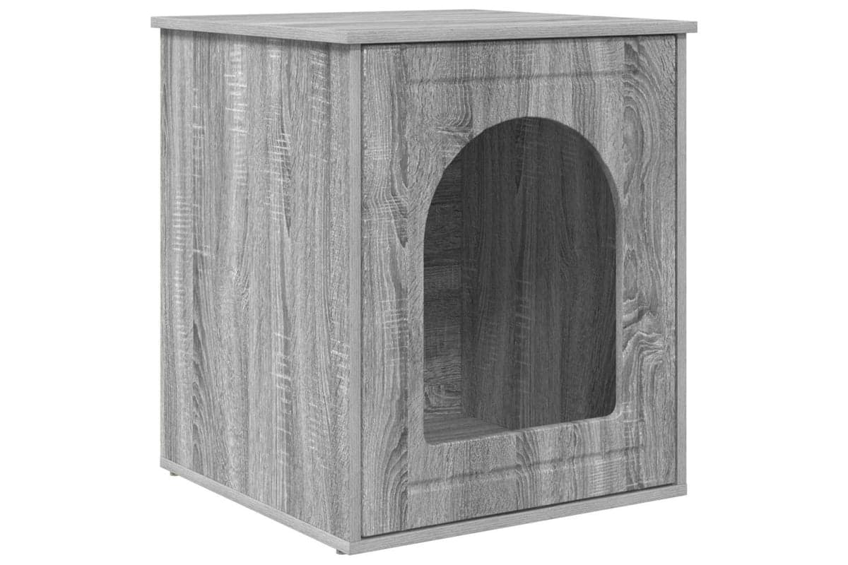 Vidaxl Cat House Grey Sonoma 53 X 52 X 62 Cm Engineered Wood