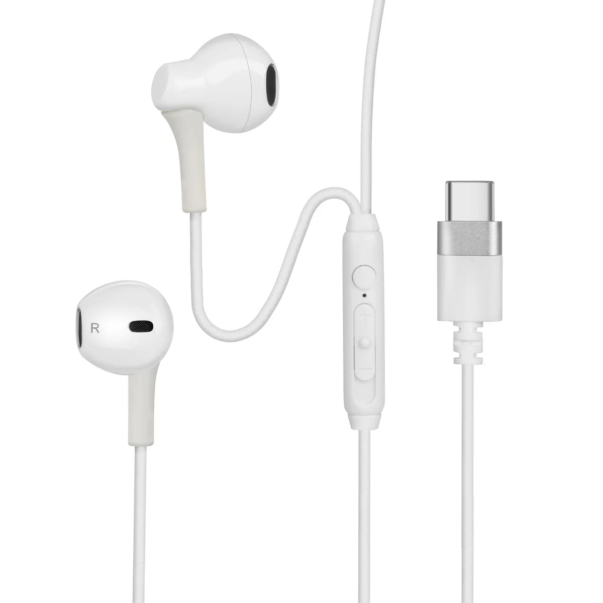 Groov-e Digital Buds USB-C Wired Earphones White | GVEB16WE