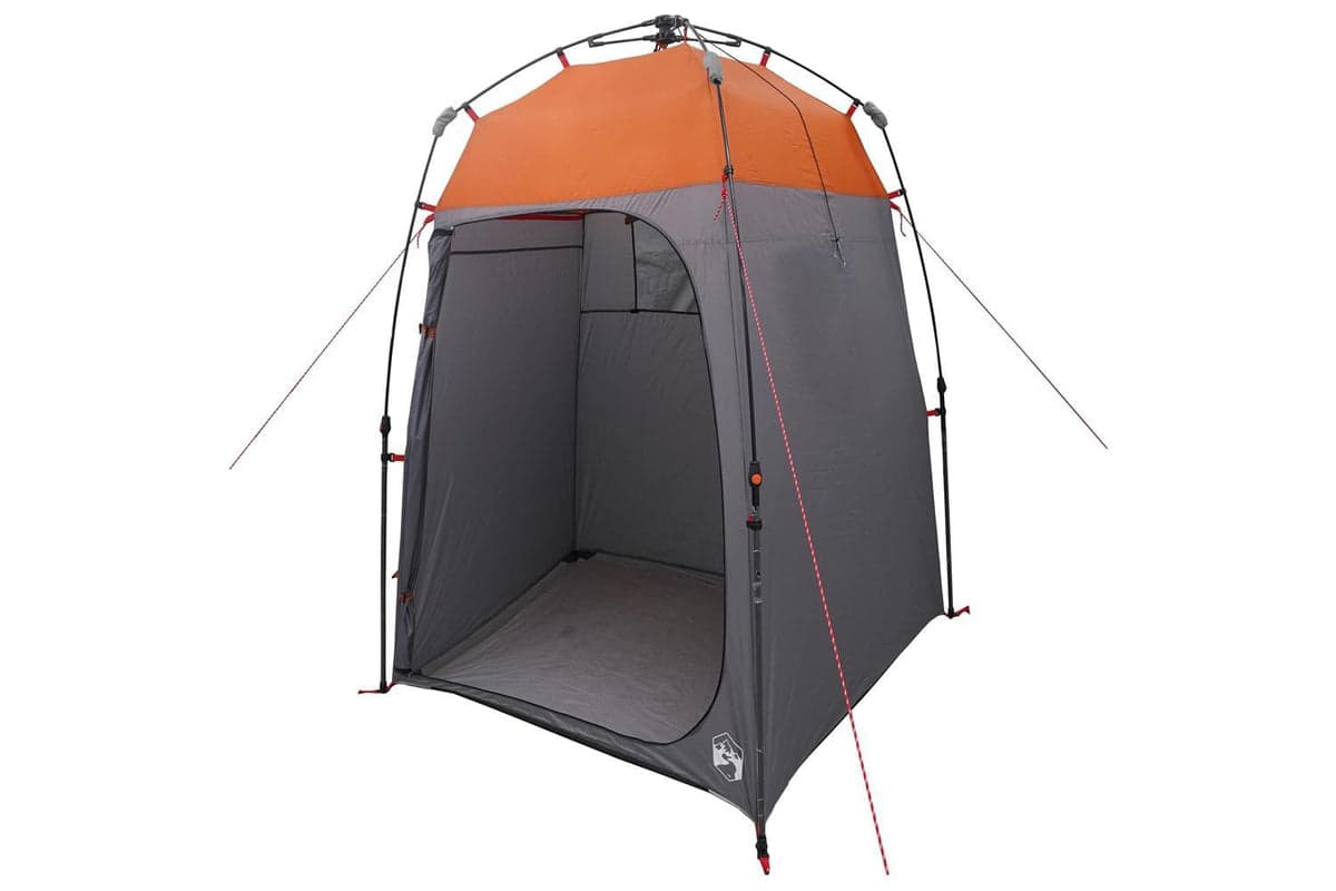 Vidaxl Shower Tent Folding Grey And Orange 160 X 160 X 227 Cm Steel
