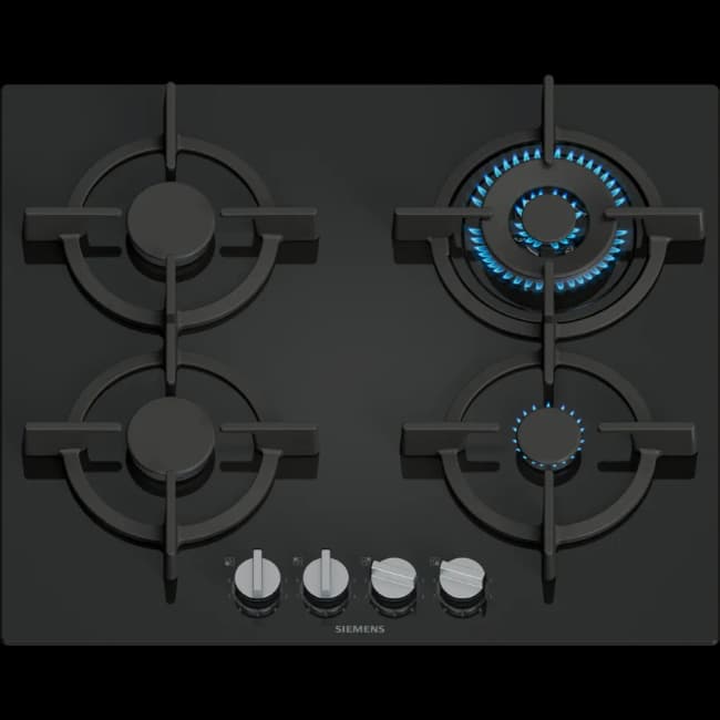 Siemens IQ500 4 Burner Gas Hob with Tempered Glass - Black | EP6A6HI10