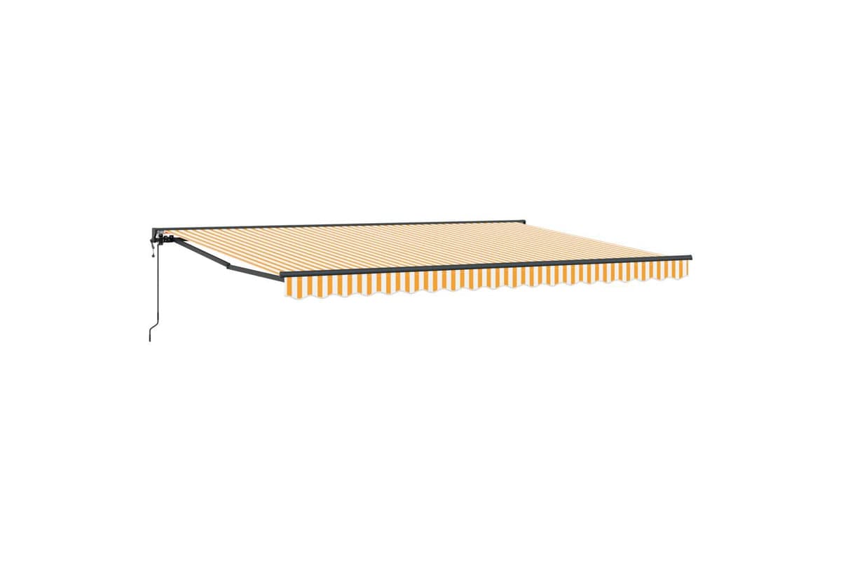 Vidaxl Retractable Awning Orange And White 450x300 Cm Fabric