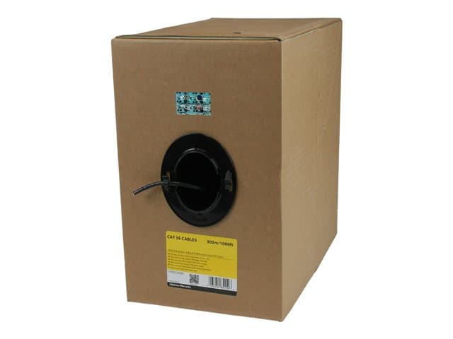 STARTECH.COM - Startech 1000 ft Bulk Roll of Black CMR Cat5e Solid UTP Riser Cable - Cat 5e Riser Cable - Cat.5e CMR Ethernet Cable - 24 AWG - Black (WIR5ECMRBK) - bulk cable - 304.9 m - black