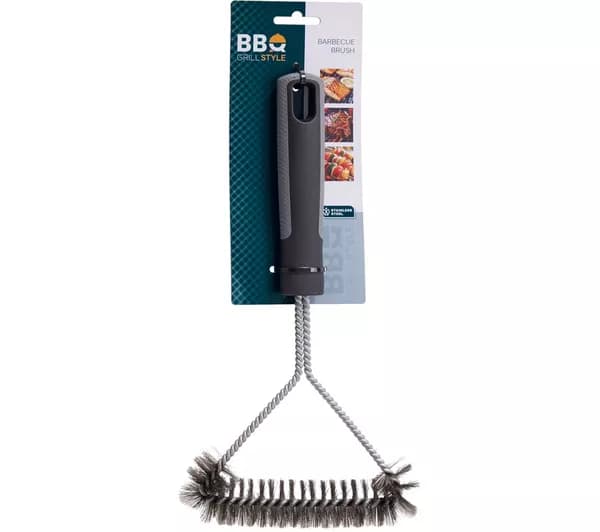 BBQ EQUIPMENT Triangle BBQ Cleaning Brush - Black & Grey