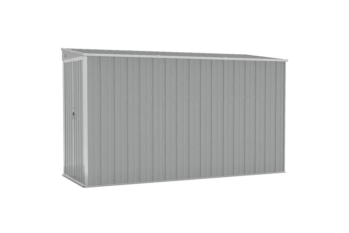 vidaXL 316226 Wall-mounted Garden Shed Grey 118x288x178cm Galvanised Steel