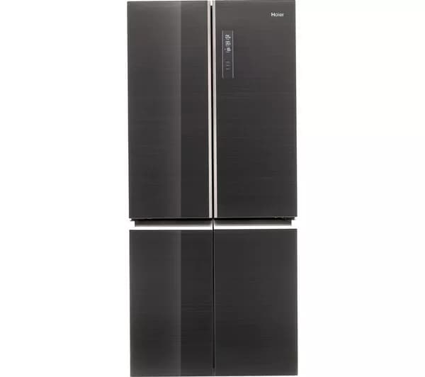 HAIER HTF-508DGS7 Fridge Freezer - Titanium Glass