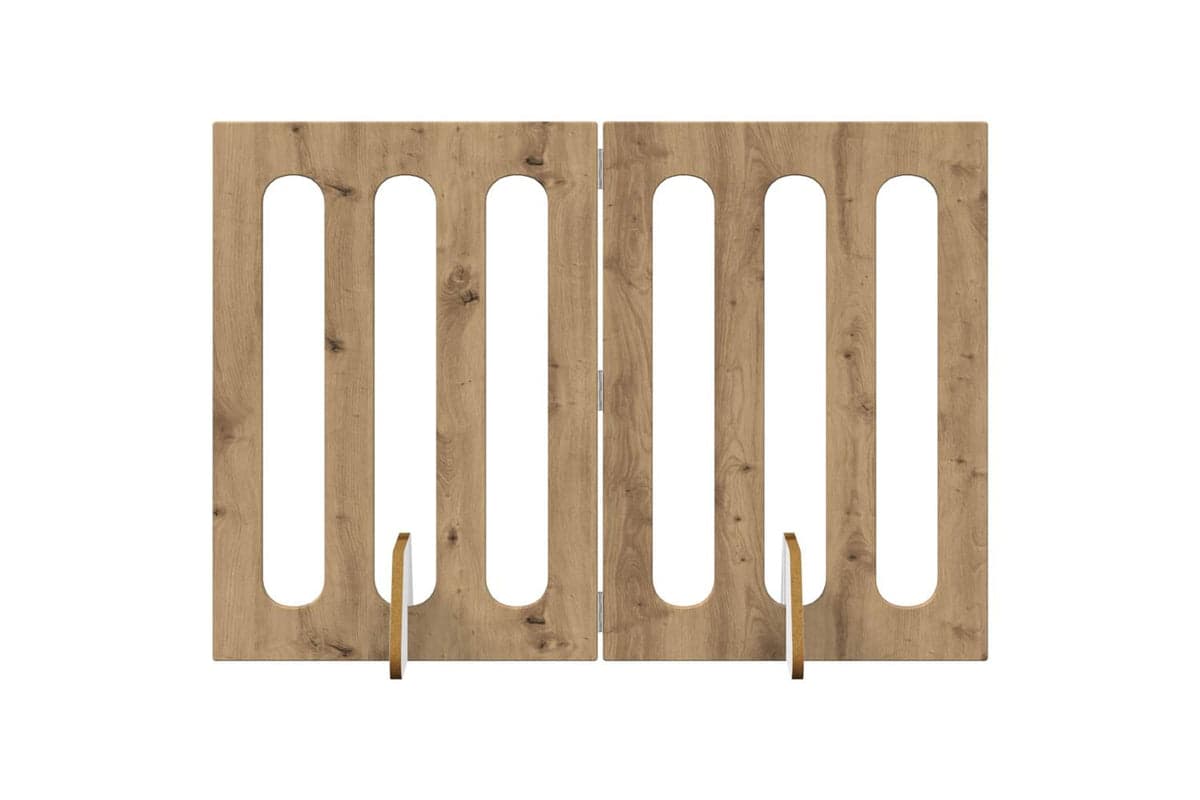 Vidaxl Folding Pet Fence 2 Pcs Artisan Oak 1005 X 38 X 70 Cm