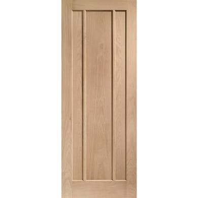 Internal Oak 3-Panel FD30 Fire Door - Unfinished - Worcester - XL Joinery