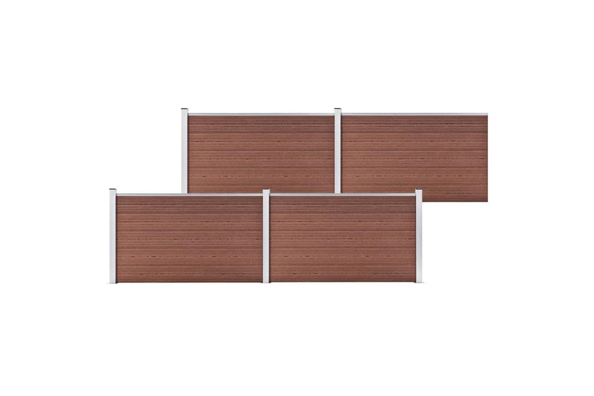 vidaXL 3053245 Garden Fence Wpc 699x106cm Brown