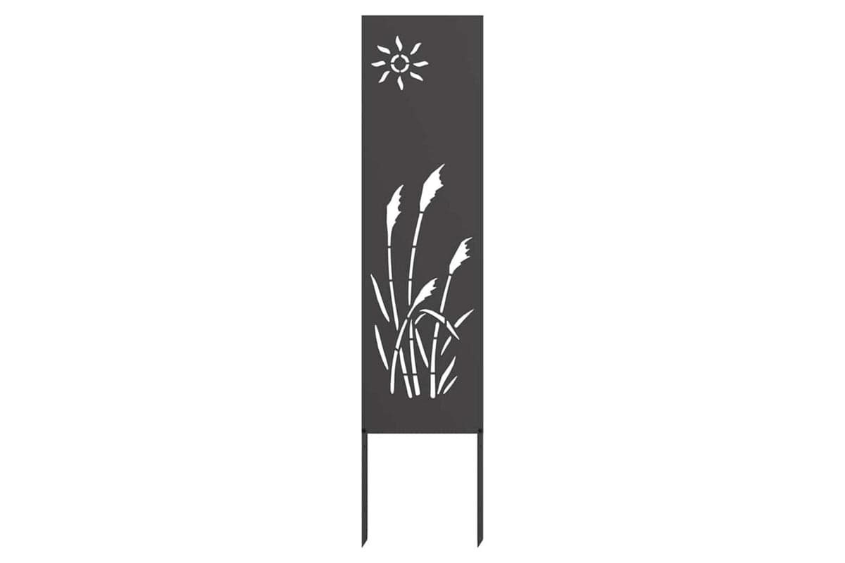 Garden Privacy Screen Black 32 X140cm Cold-rolled Steel