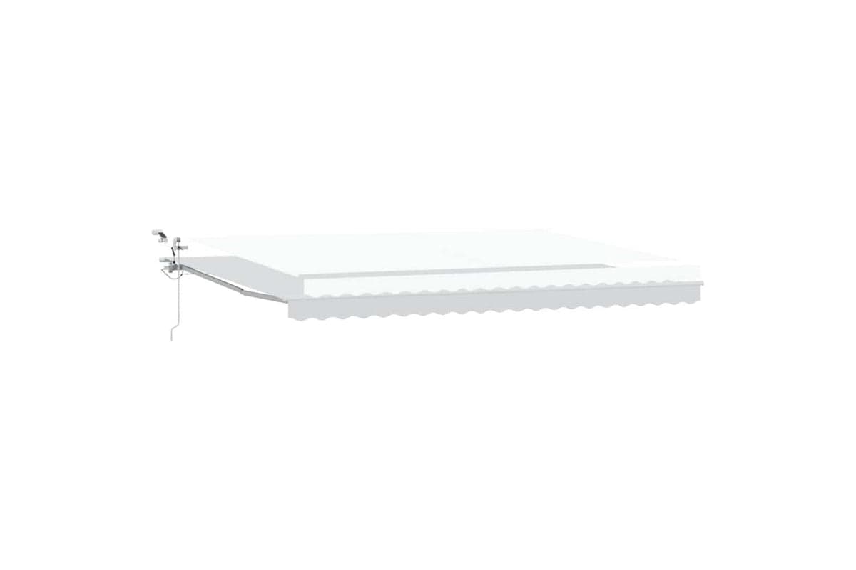 Vidaxl Retractable Awning White 500 X 350 Cm Fabric And Metal