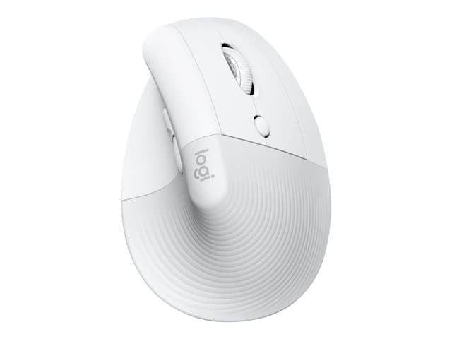 LOGITECH - Lift for Mac - Vertical mouse - ergonomic - optical - 6 buttons - wireless - Bluetooth - Logitech Logi Bolt USB receiver - off-white - for Apple MacBook