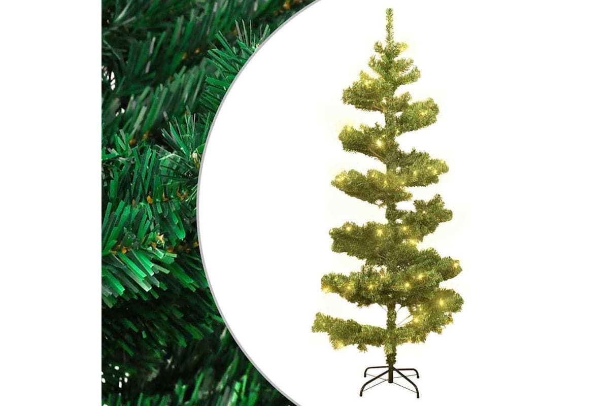 Vidaxl Swirl Pre-lit Christmas Tree With Stand Green 180 Cm Pvc