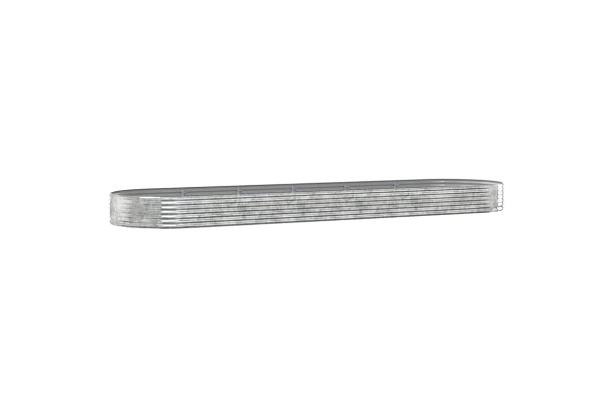 vidaXL 319047 Garden Raised Bed Powder-coated Steel 523x140x36cm Silver