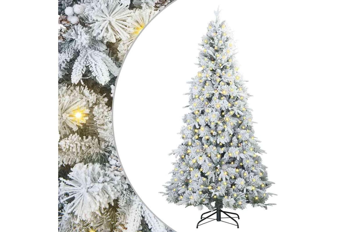 Vidaxl Artificial Hinged Christmas Tree Green 240 Cm Pe And Pvc