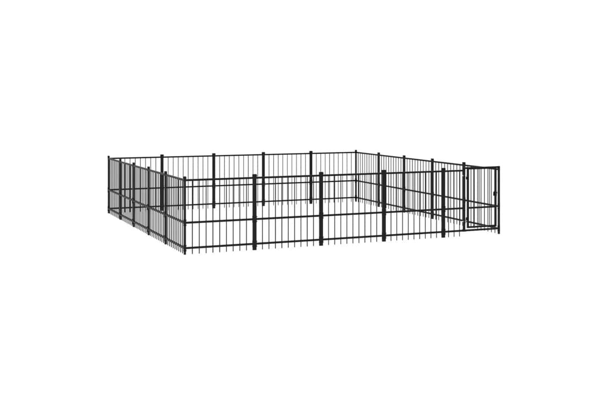 Vidaxl 3124635 Outdoor Dog Kennel Steel 23.52 M2