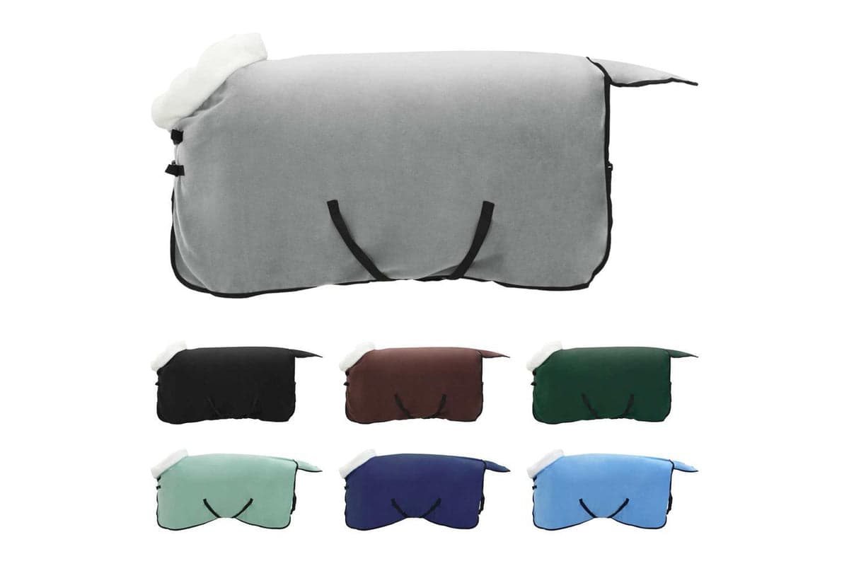 Vidaxl Horse Blanket Full Light Grey And Pink 115 Cm Polar Fleece